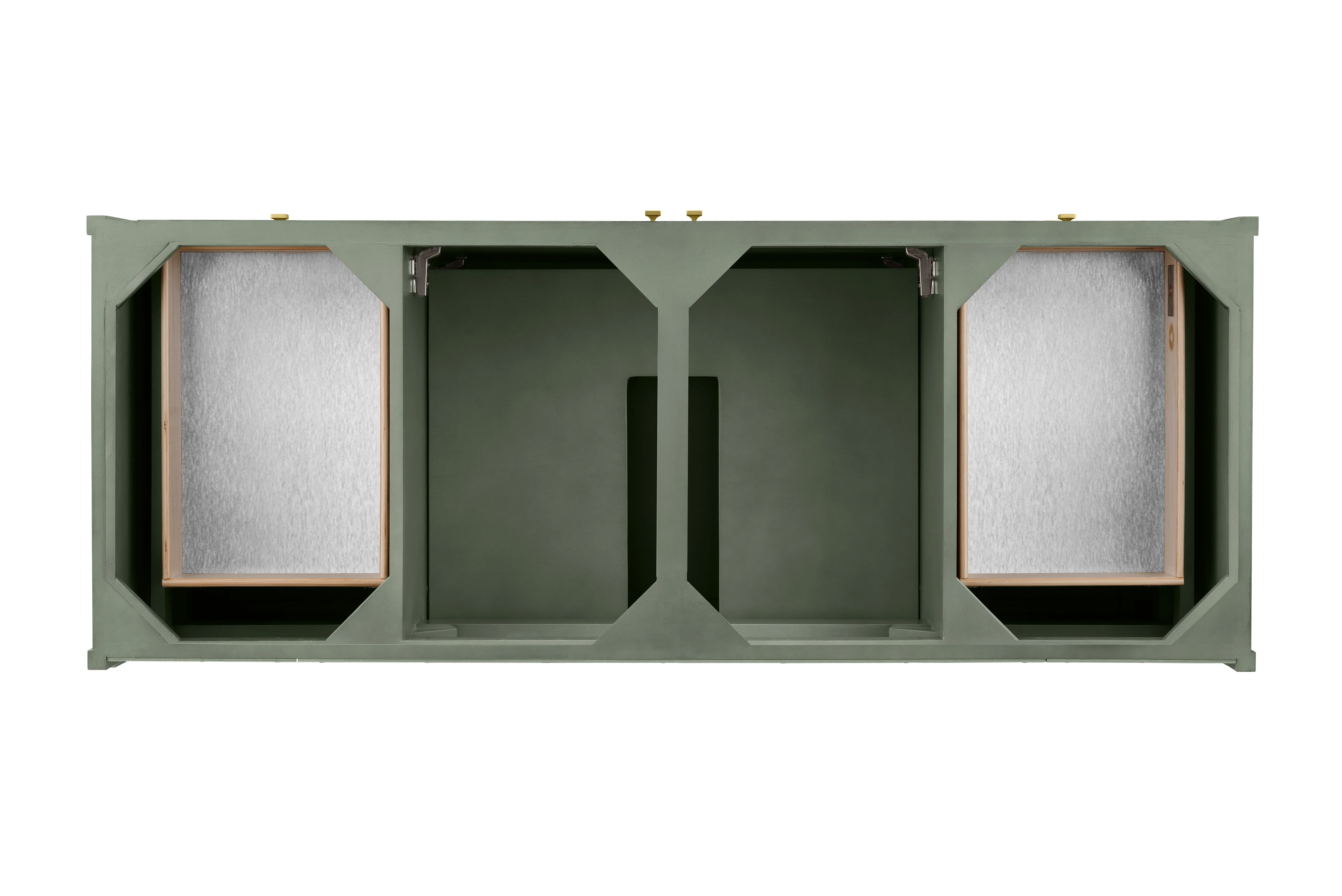 Chicago 60" Single Vanity, Smokey Celadon, w/ Single Hole 3CM White Zeus Silestone® Top & Backsplash