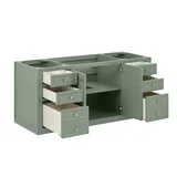 Chicago 60" Single Vanity, Smokey Celadon, w/ Single Hole 3CM White Zeus Silestone® Top & Backsplash