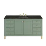 Chicago 60" Single Vanity, Smokey Celadon, w/ 3 CM Phantome Eclos Top