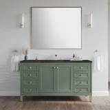 Chicago 60" Single Vanity, Smokey Celadon, w/ 3 CM Phantome Eclos Top