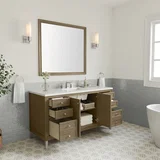 Chicago 60" Single Vanity, Walnut Whisper, w/ 3 CM Lime Delight Silestone® Top