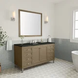 Chicago 60" Single Vanity, Walnut Whisper, w/ 3 CM Phantome Eclos Top