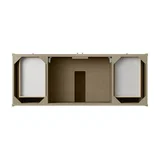 Chicago 60" Single Vanity, Walnut Whisper, w/ 3 CM Parisien Bleu Silestone® Top w/FreePower Wireless Charger