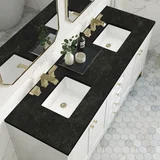 Chicago 72" Double Vanity, Glossy White, w/ 3 CM Phantome Eclos Top
