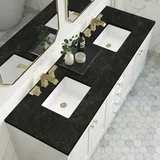 Chicago 72" Double Vanity, Glossy White, w/ 3 CM Phantome Eclos Top