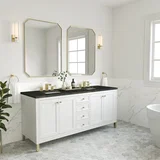 Chicago 72" Double Vanity, Glossy White, w/ 3 CM Phantome Eclos Top