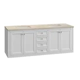 Chicago 72" Double Vanity, Glossy White, w/ 3 CM Tajnar Eclos Top