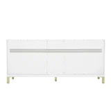 Chicago 72" Double Vanity, Glossy White, w/ 3 CM Parisien Bleu Silestone® Top w/FreePower Wireless Charger