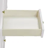Chicago 72" Double Vanity, Glossy White, w/ 3 CM Parisien Bleu Silestone® Top w/FreePower Wireless Charger