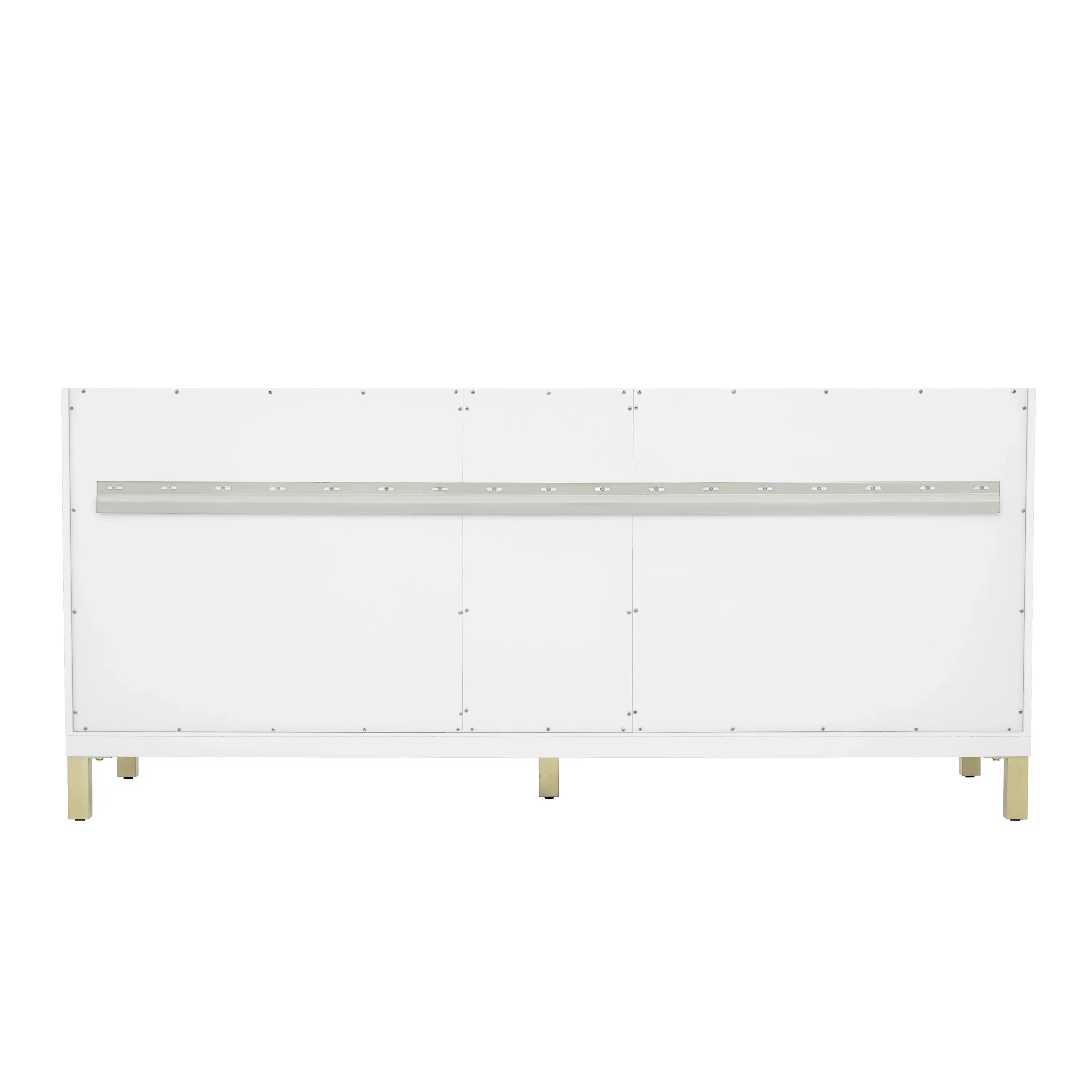 Chicago 72" Double Vanity, Glossy White, w/ 3 CM Tajnar Eclos Top w/FreePower Wireless Charger