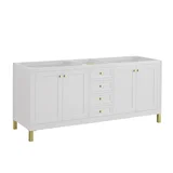 Chicago 72" Double Vanity, Glossy White