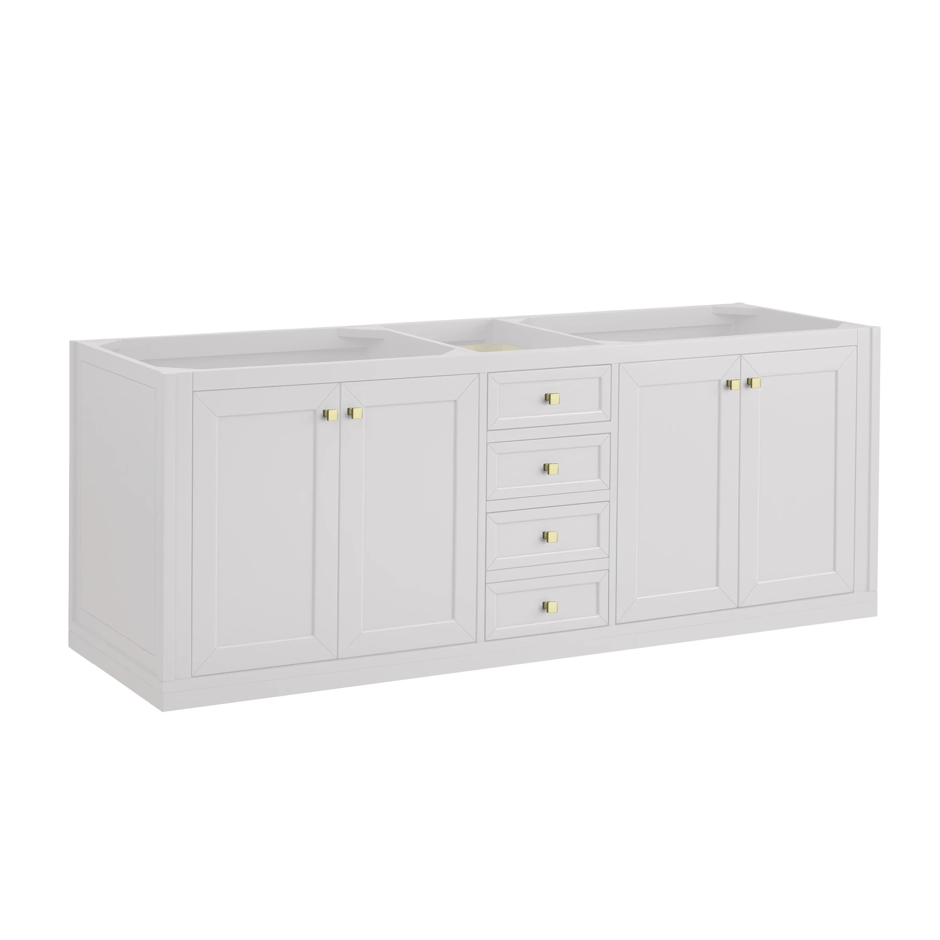Chicago 72" Double Vanity, Glossy White