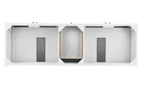 Chicago 72" Double Vanity, Glossy White