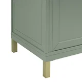 Chicago 72" Double Vanity, Smokey Celadon, w/ 3 CM Carrara Marble Top