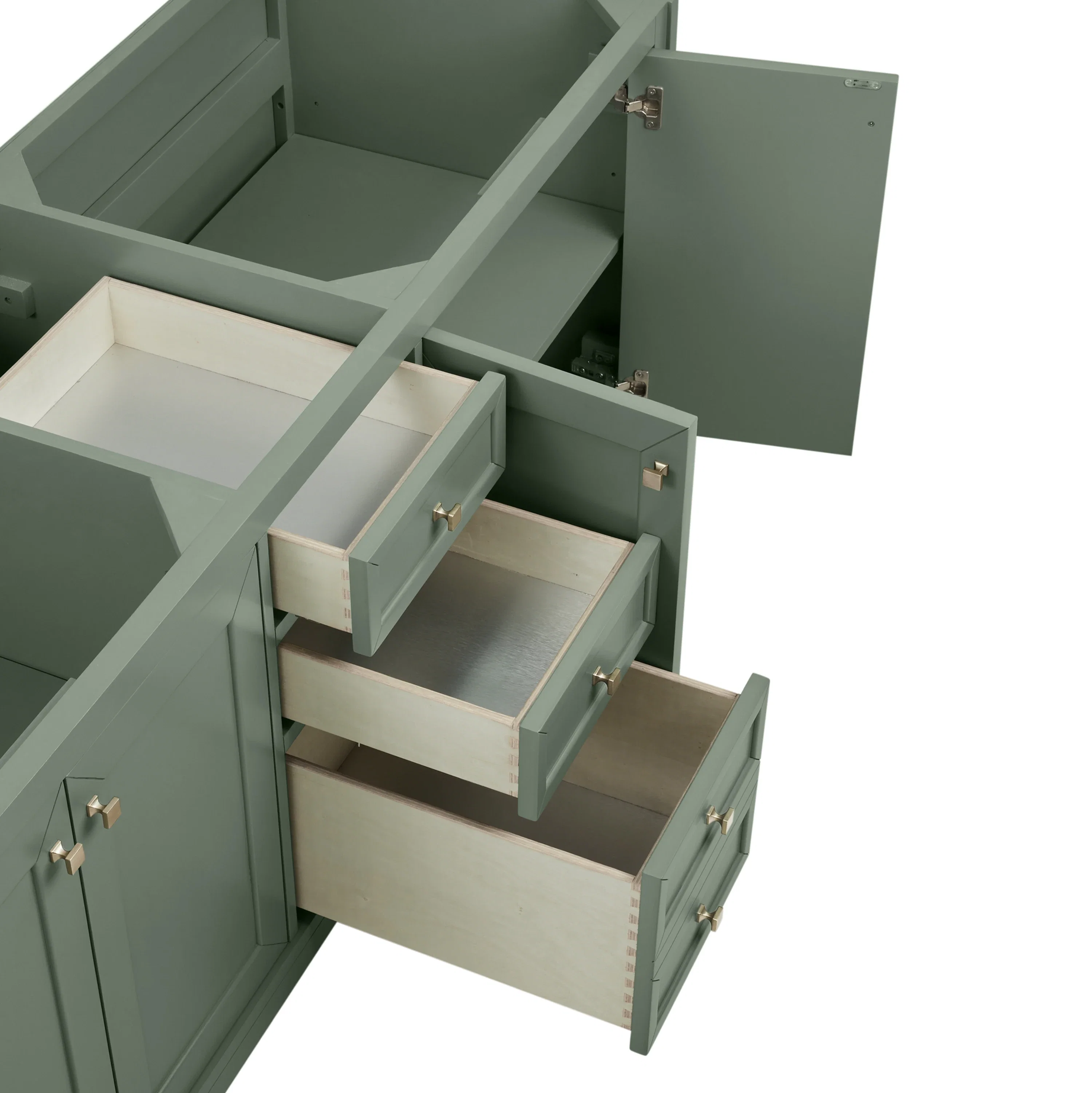 Chicago 72" Double Vanity, Smokey Celadon, w/ 3 CM Carrara Marble Top