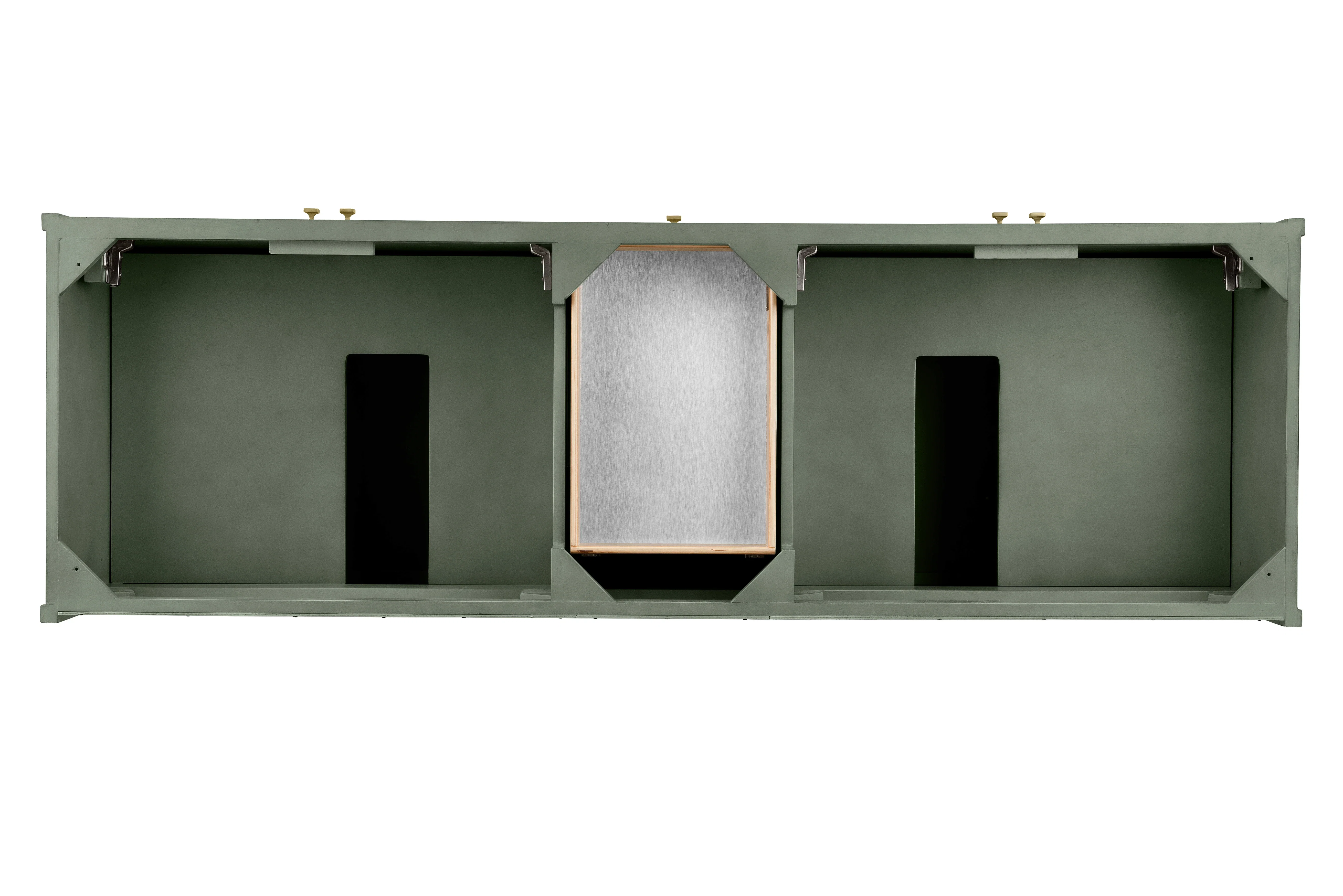 Chicago 72" Double Vanity, Smokey Celadon, w/ 3 CM Carrara Marble Top