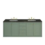 Chicago 72" Double Vanity, Smokey Celadon, w/ 3 CM Phantome Eclos Top