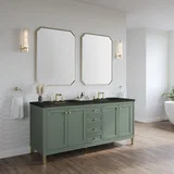 Chicago 72" Double Vanity, Smokey Celadon, w/ 3 CM Phantome Eclos Top