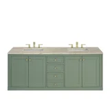 Chicago 72" Double Vanity, Smokey Celadon, w/ 3 CM Tajnar Eclos Top