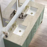 Chicago 72" Double Vanity, Smokey Celadon, w/ 3 CM Tajnar Eclos Top