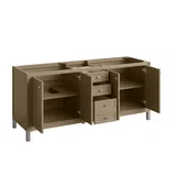 Chicago 72" Double Vanity, Walnut Whisper, w/ 3 CM Phantome Eclos Top