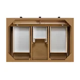 Malibu 36" Single Vanity, Amber Birch w/ 3 CM Carrara Marble Top