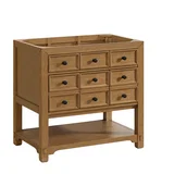 Malibu 36" Single Vanity, Amber Birch w/ 3 CM Charcoal Soapstone Top