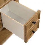 Malibu 36" Single Vanity, Amber Birch w/ 3 CM Eternal Jasmine Pearl Top