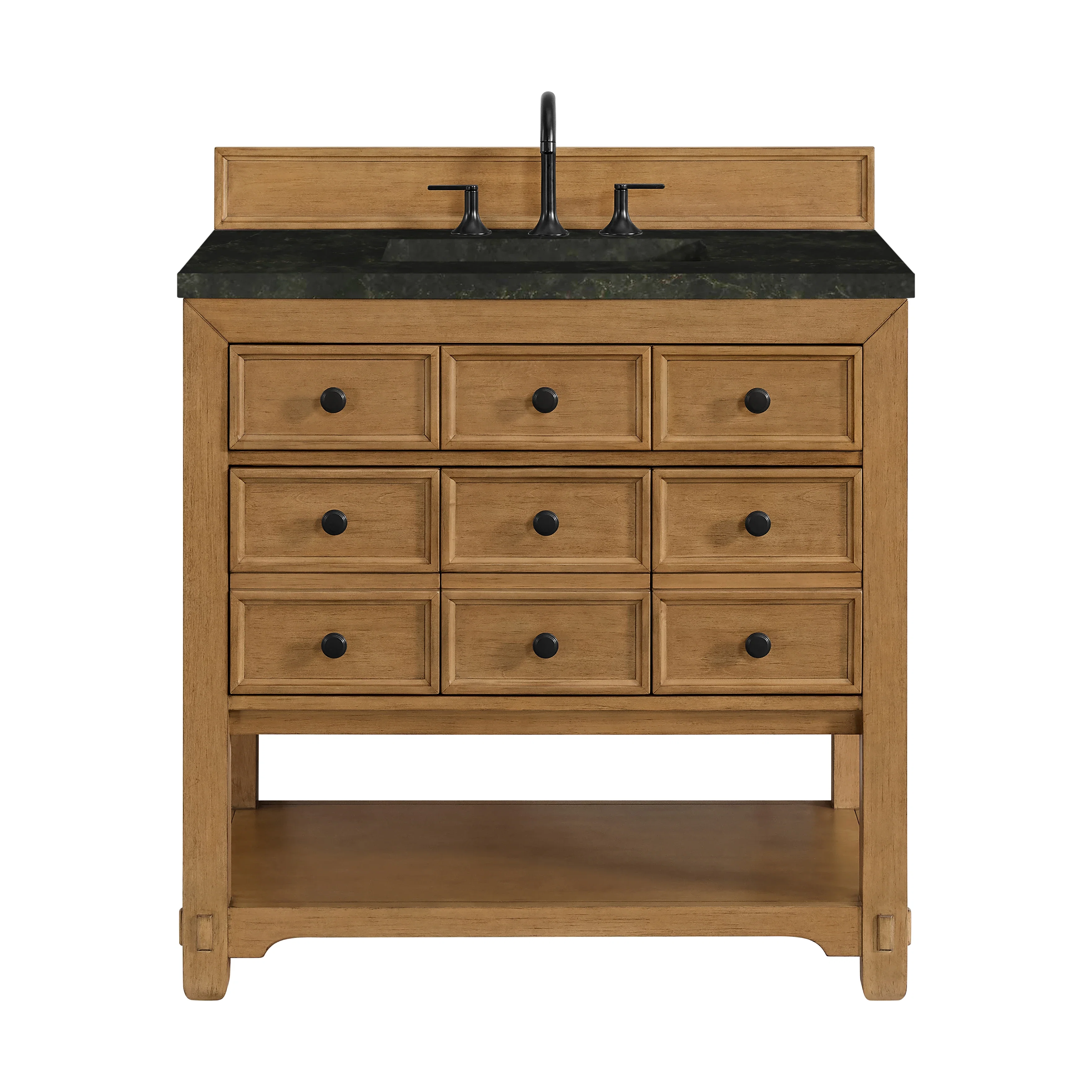 Malibu 36" Single Vanity, Amber Birch, w/ 3 CM Phantome Eclos Top