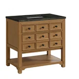 Malibu 36" Single Vanity, Amber Birch, w/ 3 CM Phantome Eclos Top