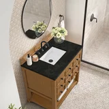 Malibu 36" Single Vanity, Amber Birch, w/ 3 CM Phantome Eclos Top