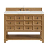 Malibu 48" Single Vanity, Amber Birch w/ 3 CM Ethereal Noctis Silestone Top