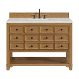 Malibu 48" Single Vanity, Amber Birch w/ 3 CM Lime Delight Silestone Top