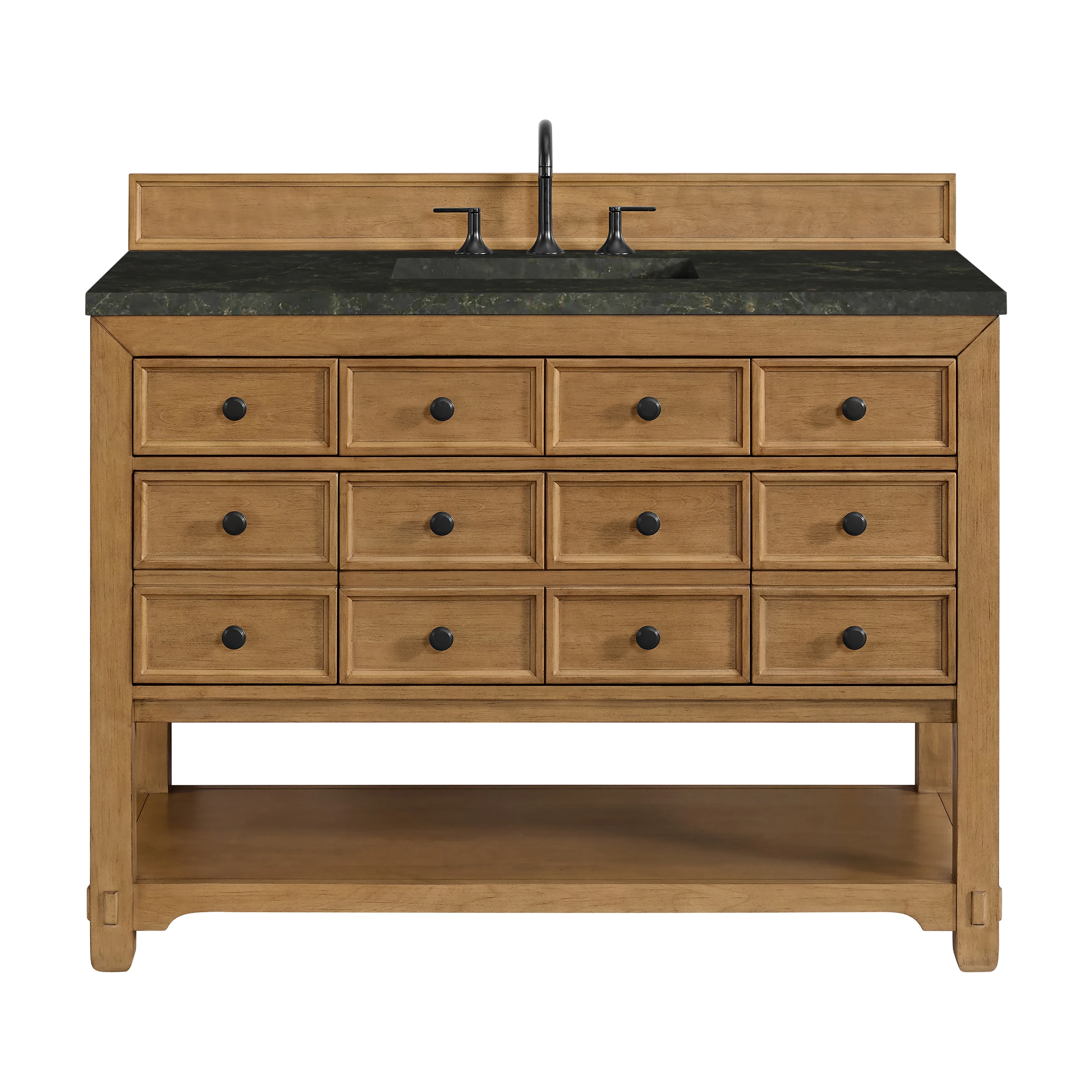 Malibu 48" Single Vanity, Amber Birch, w/ 3 CM Phantome Eclos Top