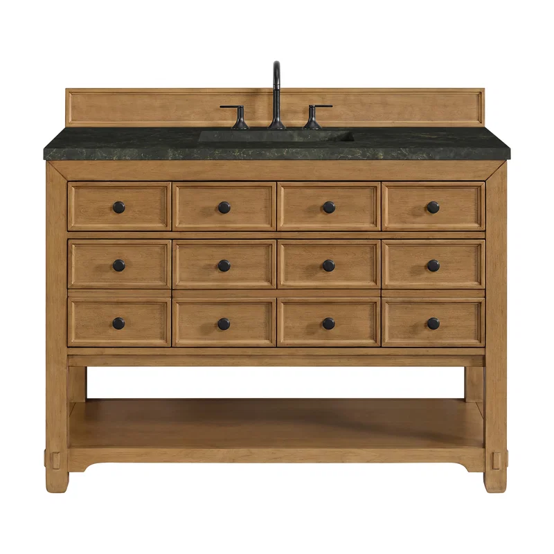 Malibu 48" Single Vanity, Amber Birch, w/ 3 CM Phantome Eclos Top