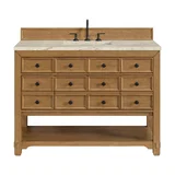 Malibu 48" Single Vanity, Amber Birch, w/ 3 CM Tajnar Eclos Top