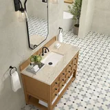Malibu 48" Single Vanity, Amber Birch, w/ 3 CM Tajnar Eclos Top