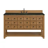 Malibu 60" Single Vanity, Amber Birch, w/ 3 CM Phantome Eclos Top