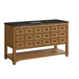Malibu 60" Single Vanity, Amber Birch, w/ 3 CM Phantome Eclos Top