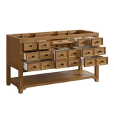 Malibu 60" Single Vanity, Amber Birch, w/ 3 CM Phantome Eclos Top