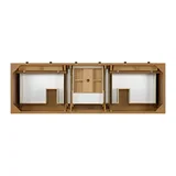 Malibu 72" Double Vanity, Amber Birch w/ Single Hole 3 CM White Zeus Top & Backsplash