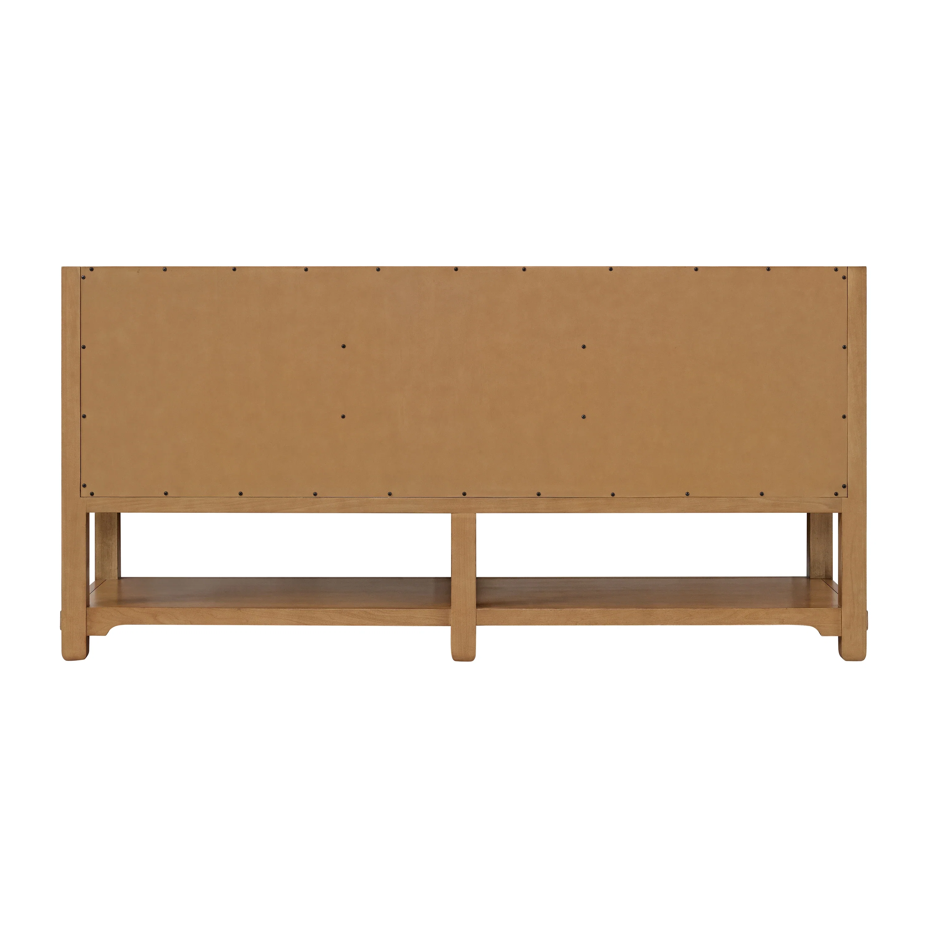 Malibu 72" Double Vanity, Amber Birch w/ Single Hole 3 CM White Zeus Top & Backsplash