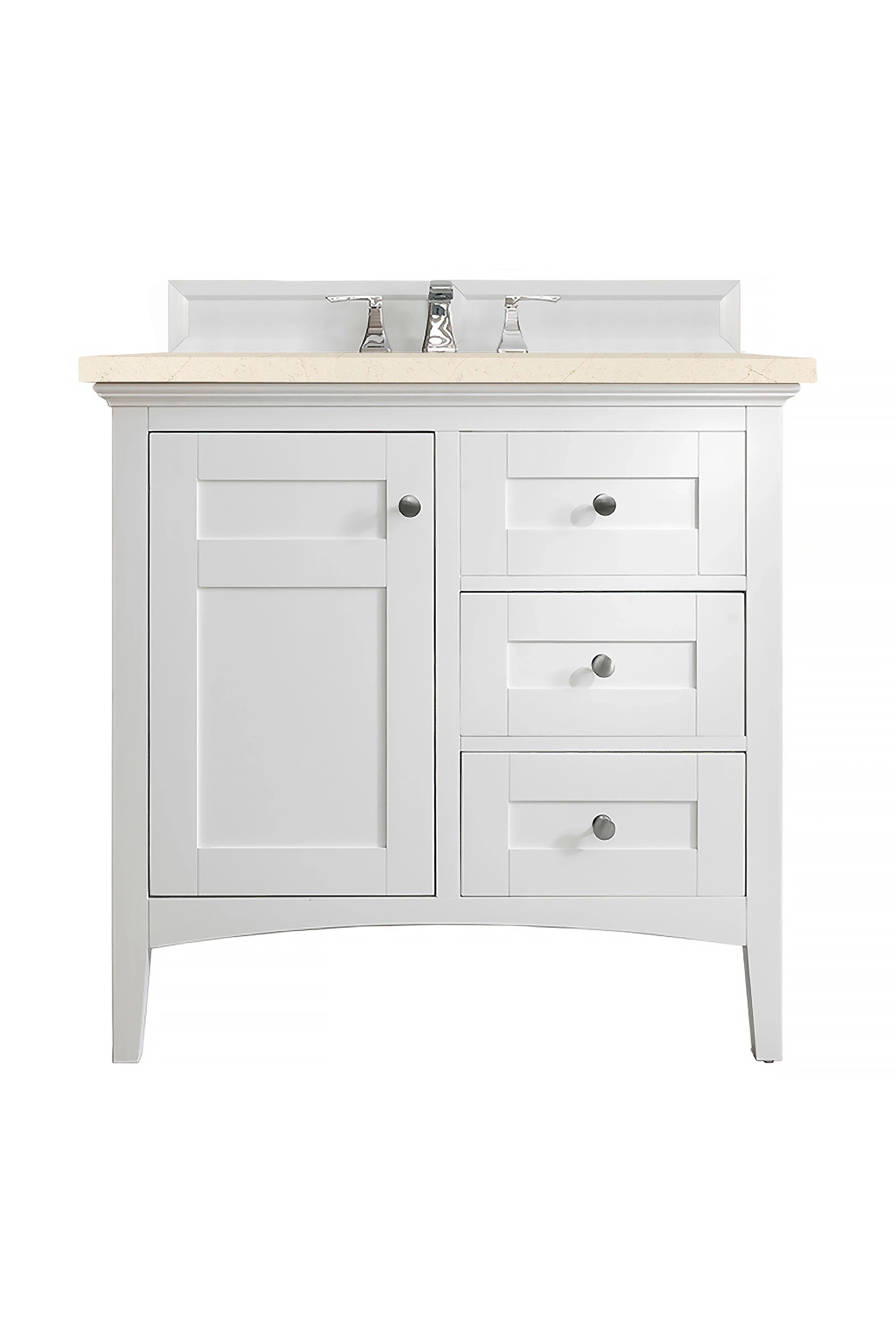 Palisades 36" Single Vanity Cabinet, Bright White