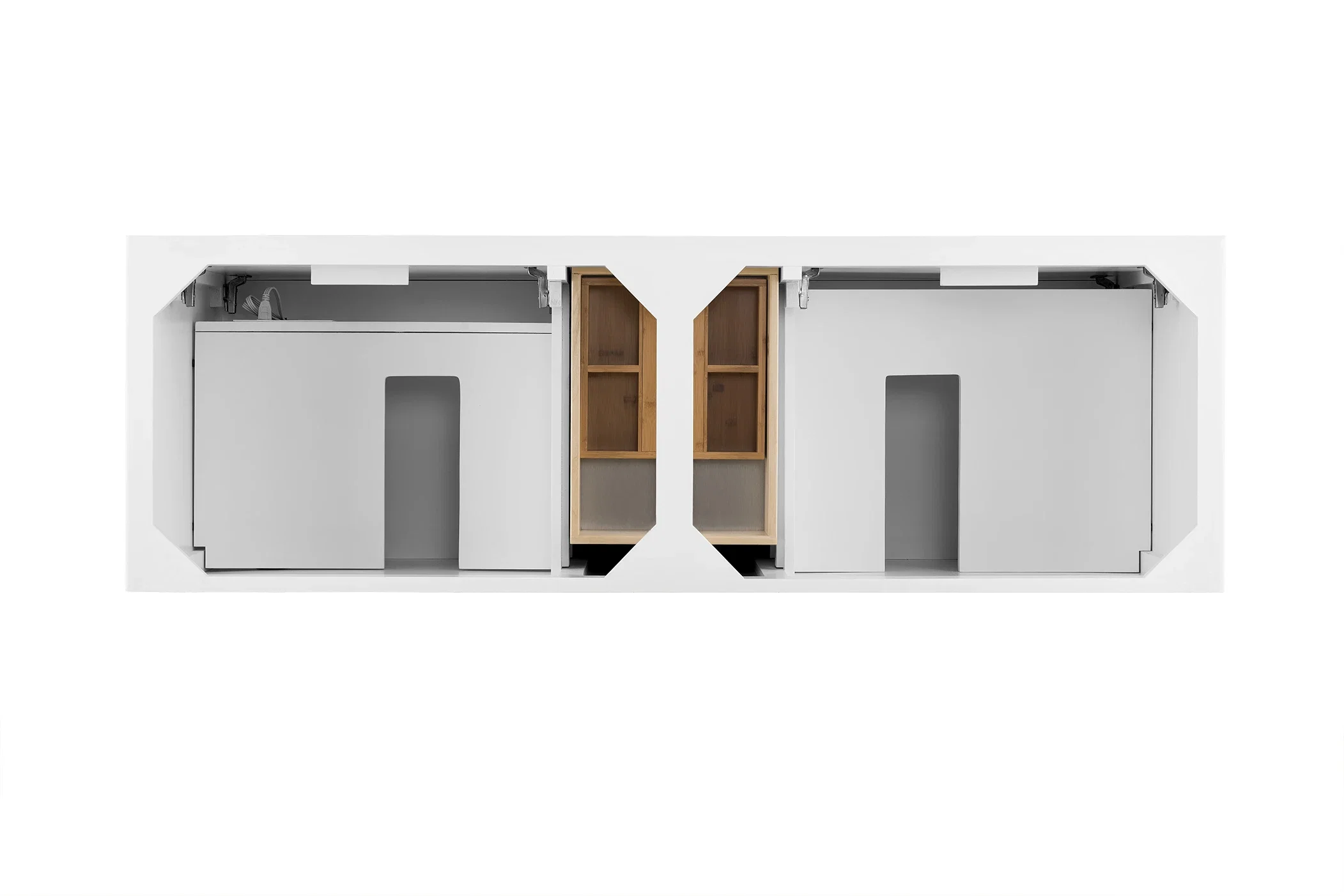 Palisades 72" Double Vanity Cabinet, Bright White