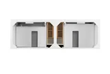 Palisades 72" Double Vanity Cabinet, Bright White