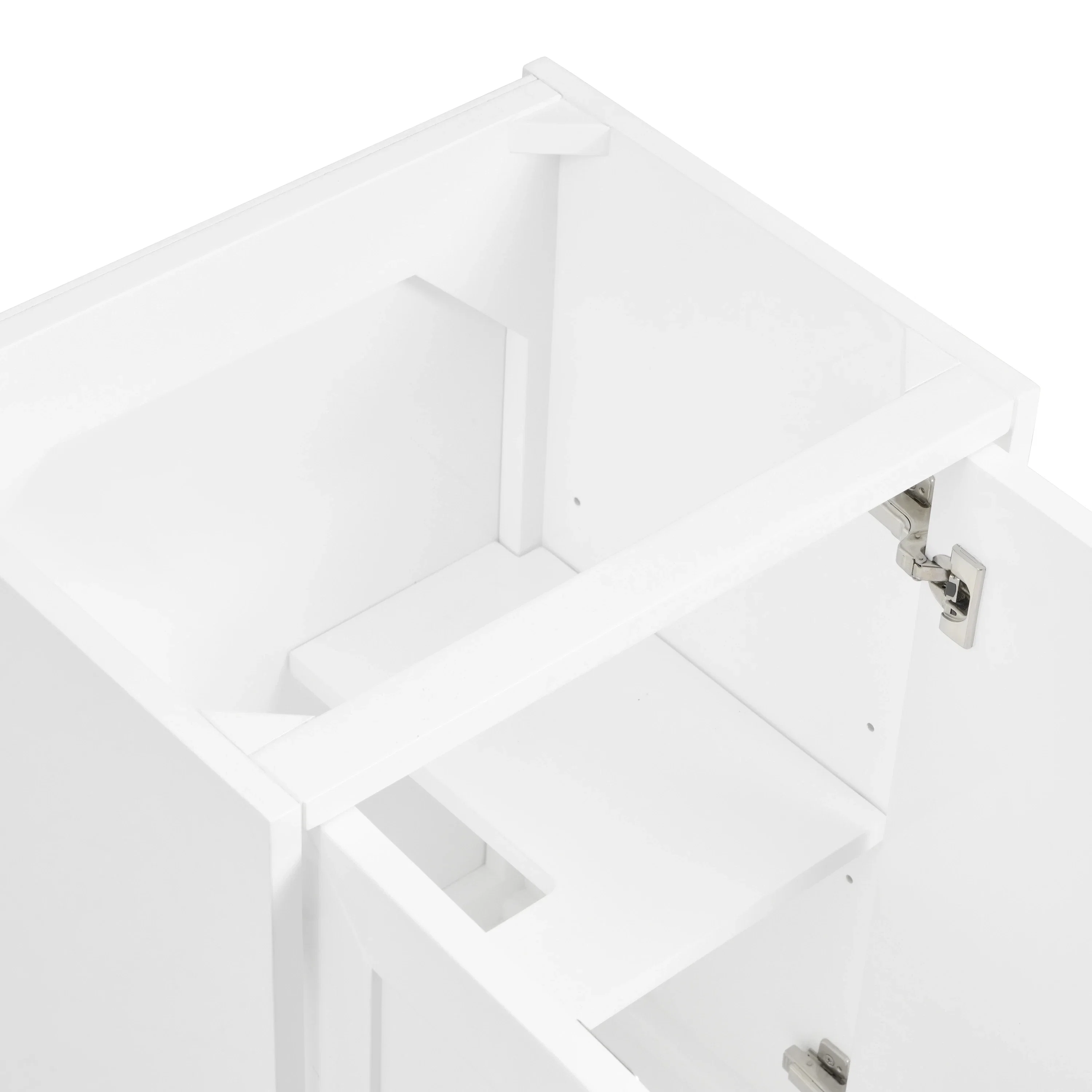 Chianti 20" Single Cabinet, Glossy White, Champagne Brass