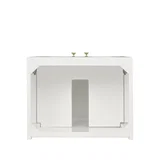 Chianti 20" Single Cabinet, Glossy White, Champagne Brass