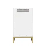 Chianti 20" Single Cabinet, Glossy White, Champagne Brass