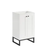 Chianti 20" Single Cabinet, Glossy White, Matte Black