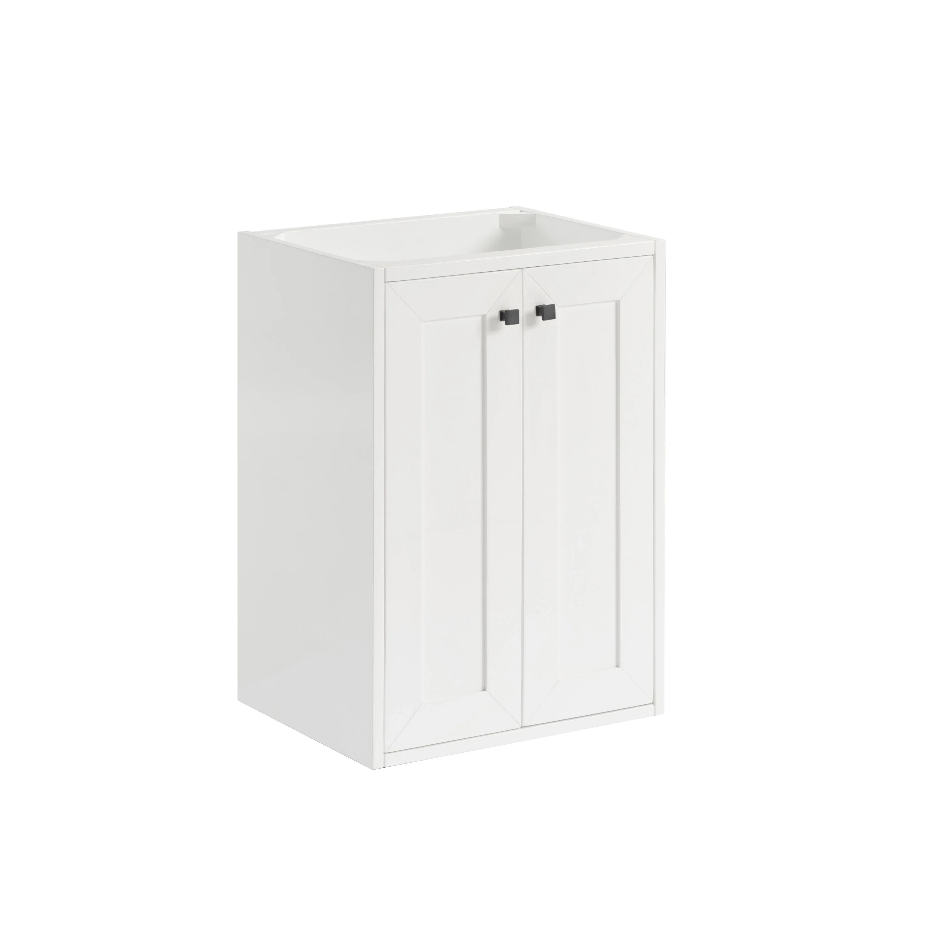 Chianti 20" Single Cabinet, Glossy White, Matte Black